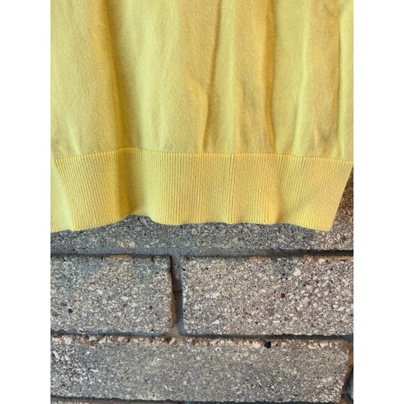 Lilly Pulitzer Womens Yellow V-Neck Sweater With Embroidered Palm Tree Logo - Picture 8 of 9